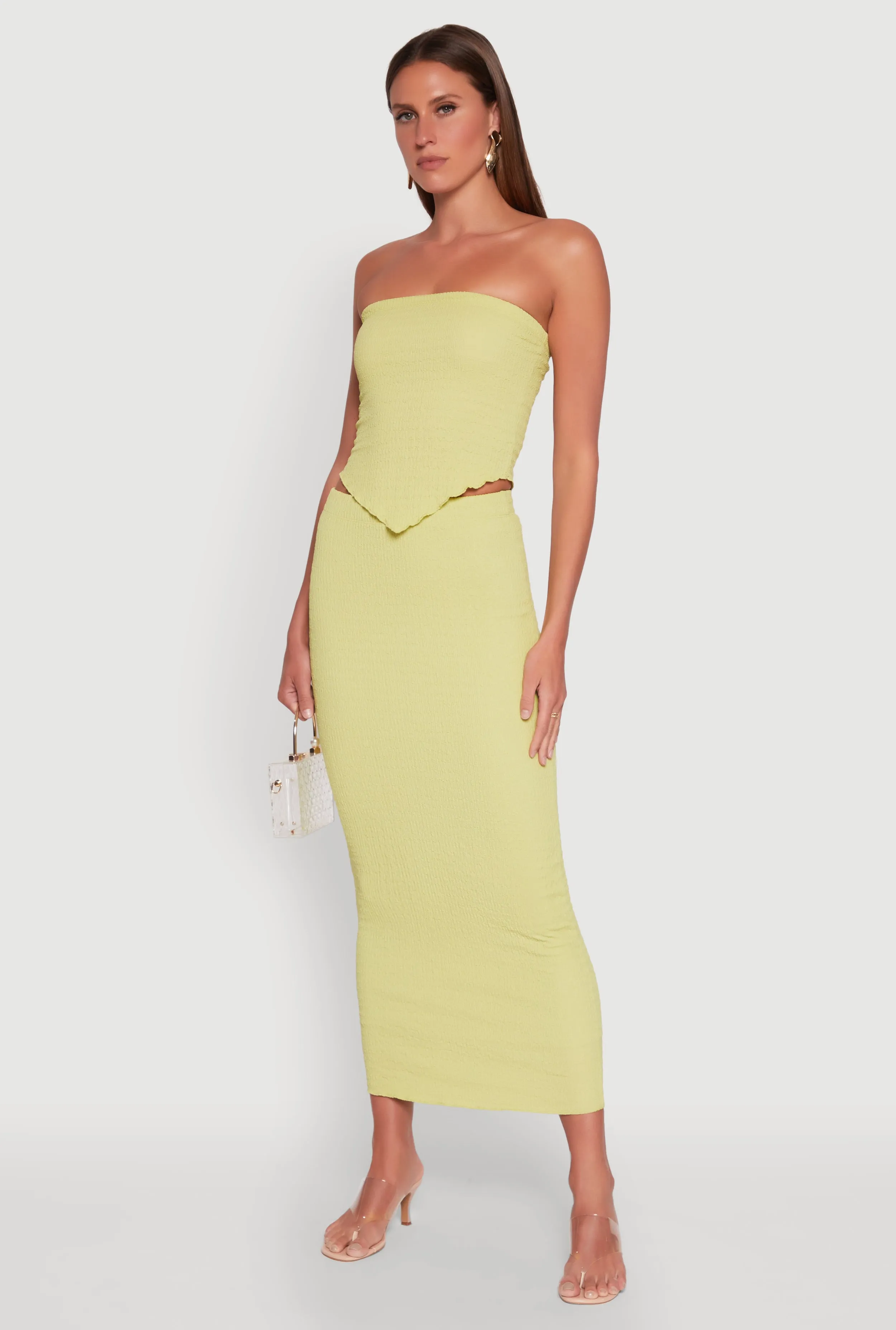 Almost Famous Textured Knit Maxi Skirt sold by Rainbow