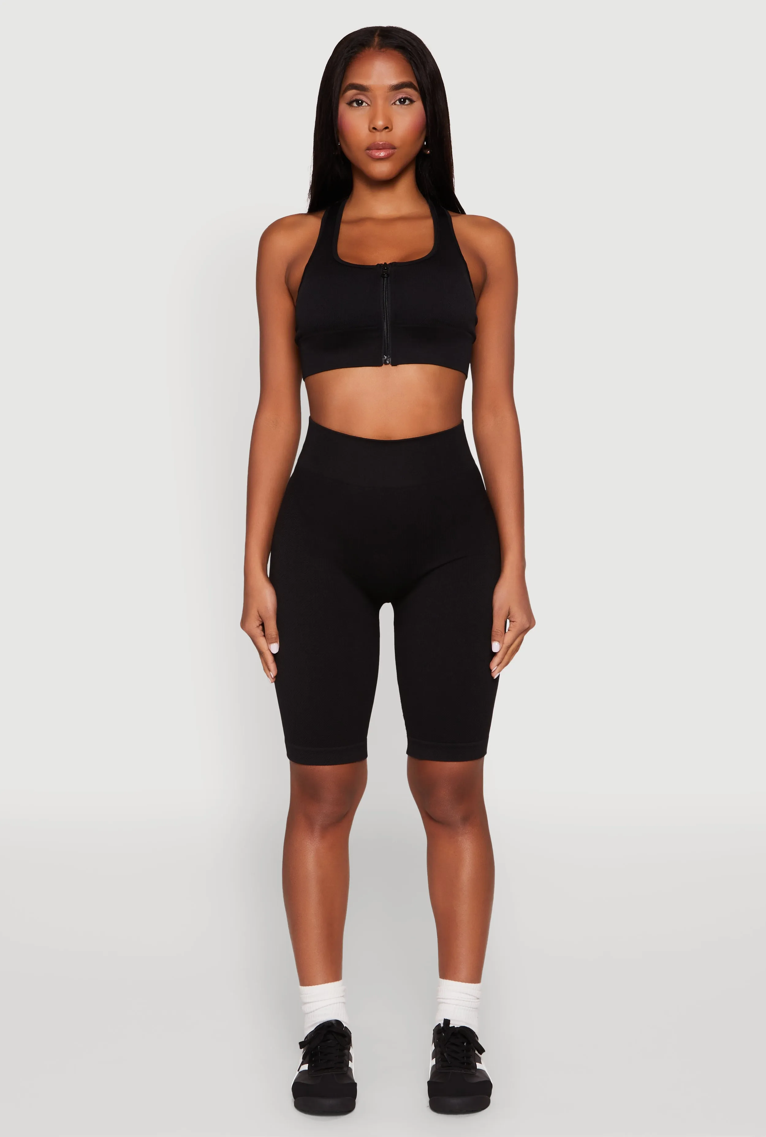 Seamless Zip Front Sports Bra sold by Rainbow product image thumbnail 2