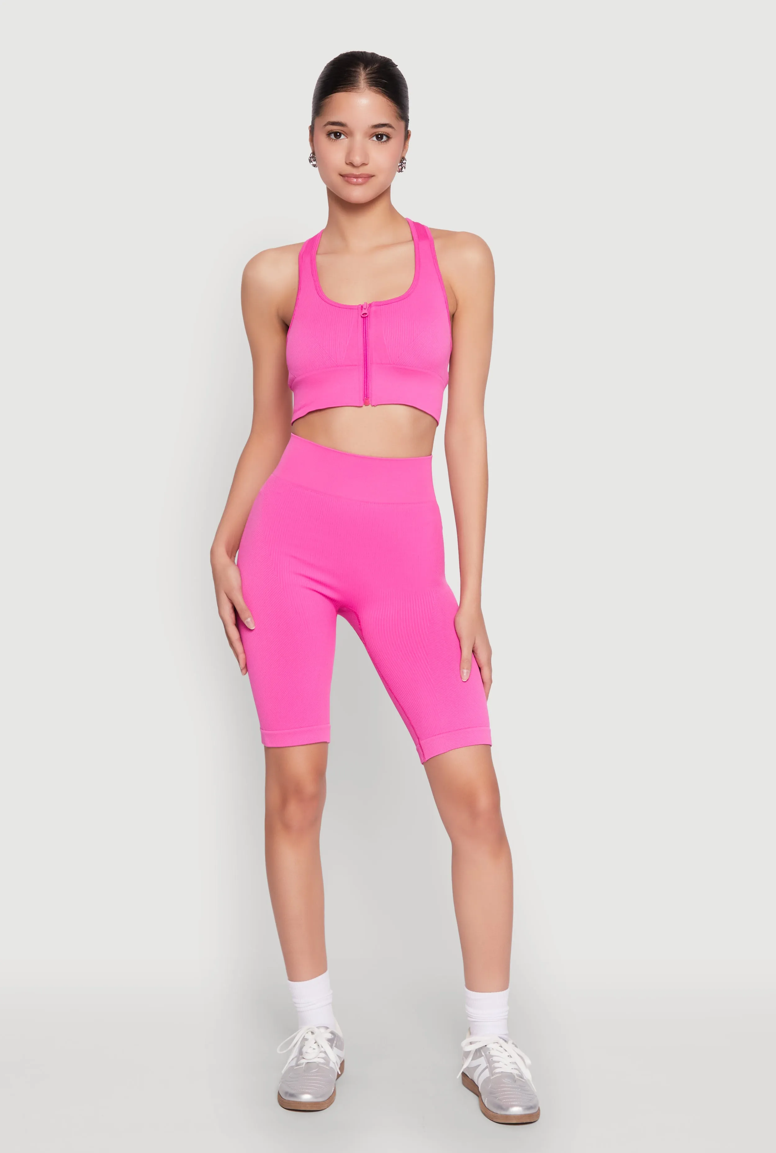 Seamless Zip Front Sports Bra sold by Rainbow product image thumbnail 2