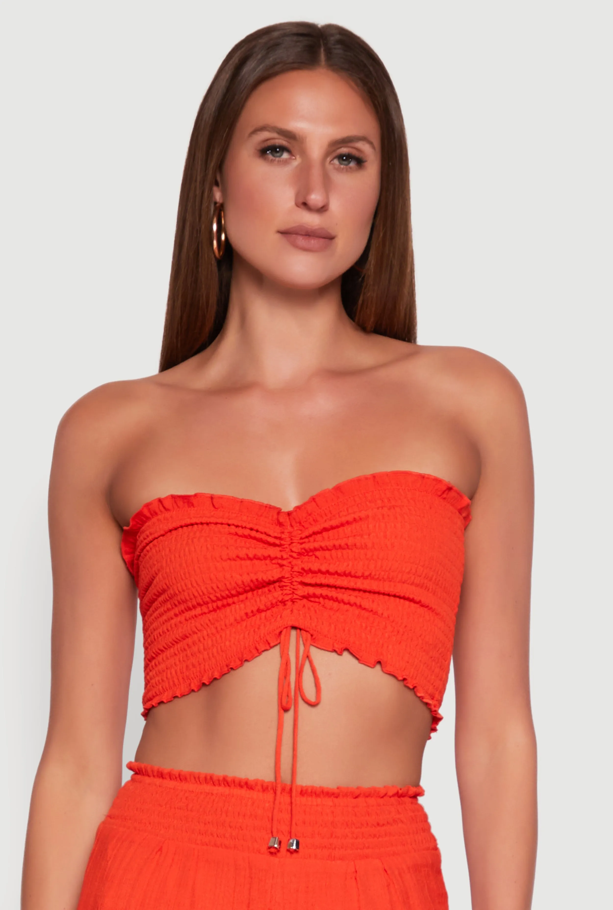 Ruched Sweetheart Smocked Tube Top sold by Rainbow