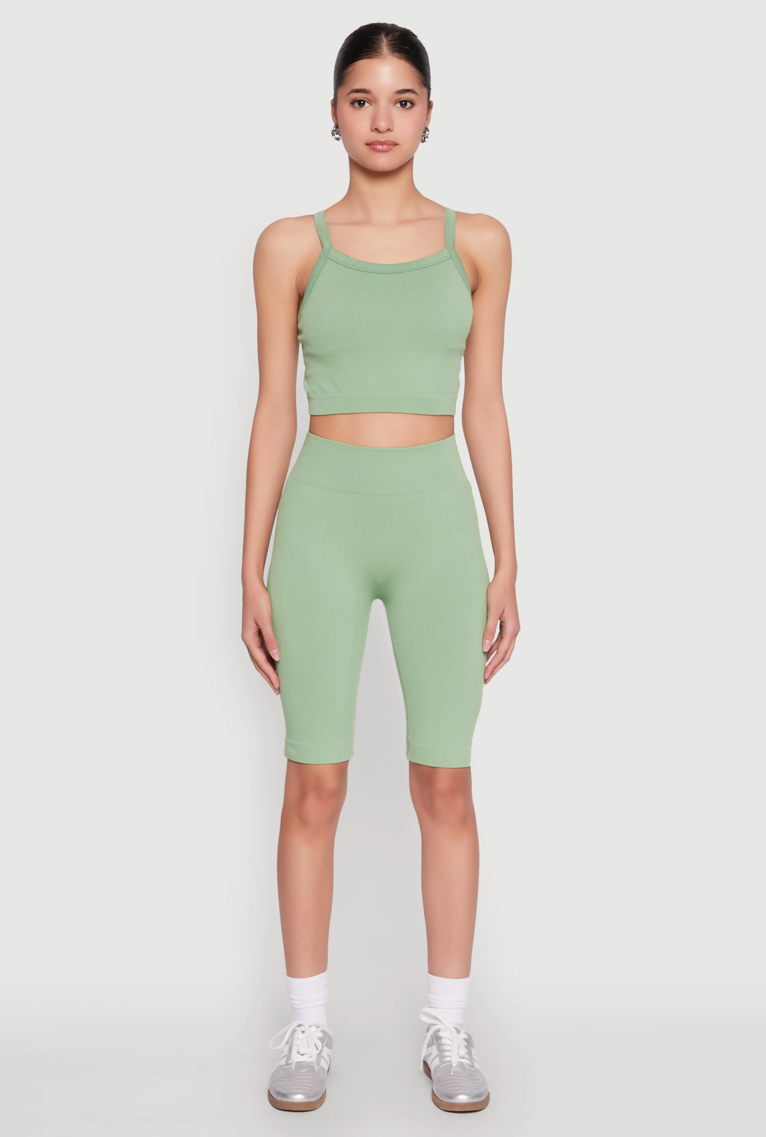 Ribbed Knit Seamless Bike Shorts sold by Rainbow product image thumbnail 2