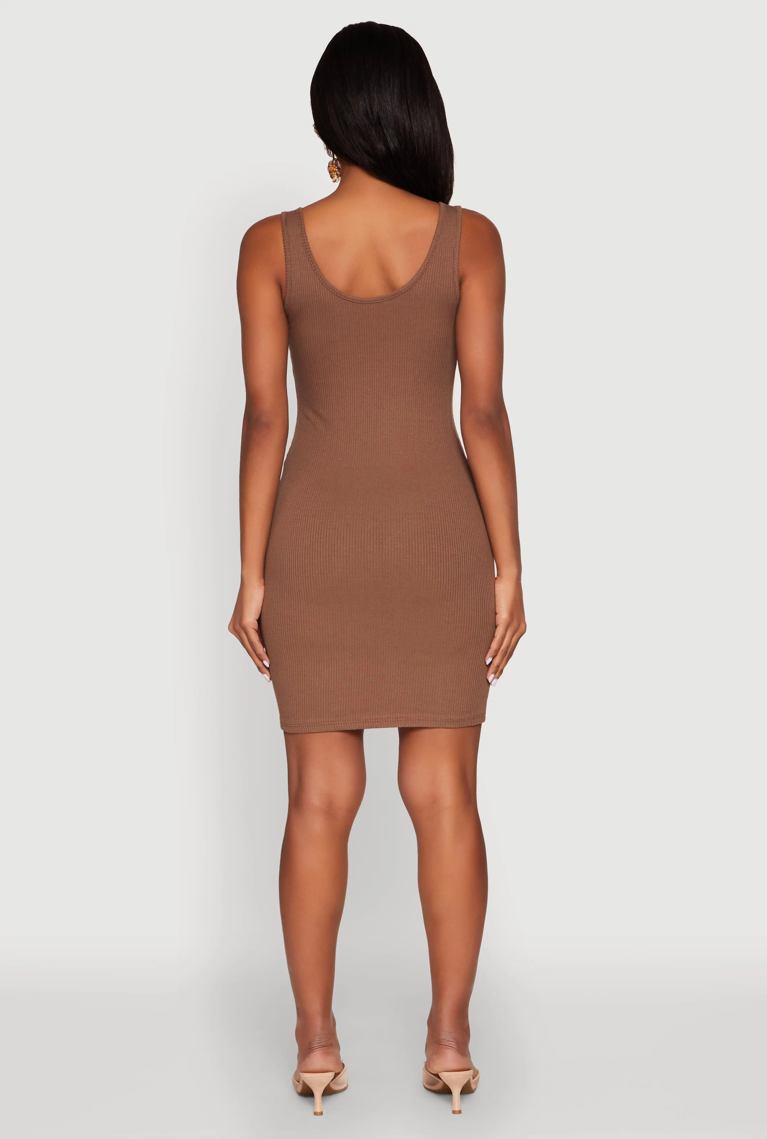 Ribbed Knit Scoop Neck Tank Dress sold by Rainbow product image thumbnail 5