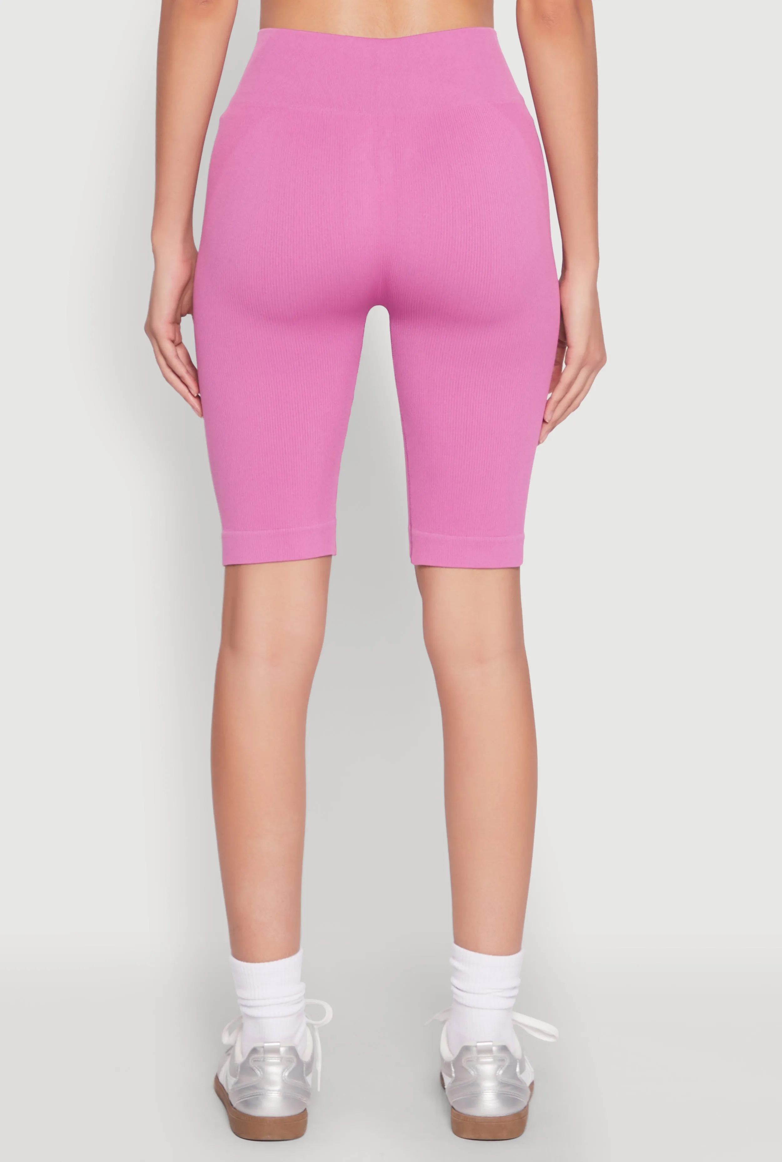 Ribbed Knit Seamless Bike Shorts sold by Rainbow product image thumbnail 5