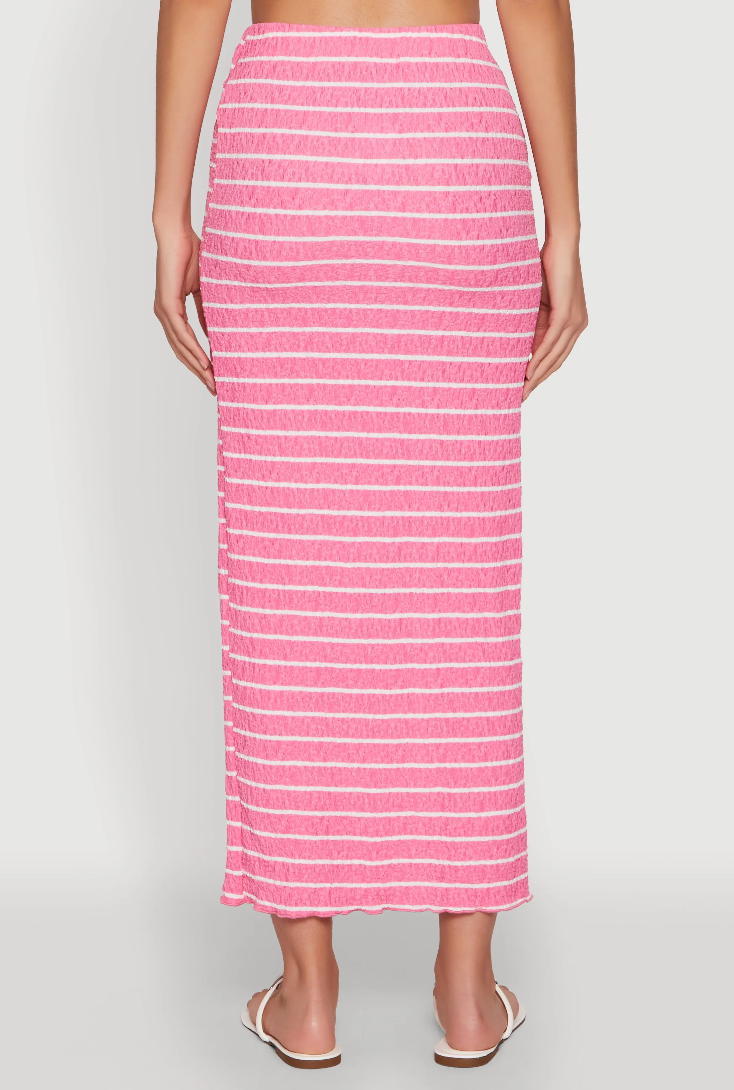 Almost Famous Striped Side Slit Maxi Skirt sold by Rainbow product image thumbnail 5