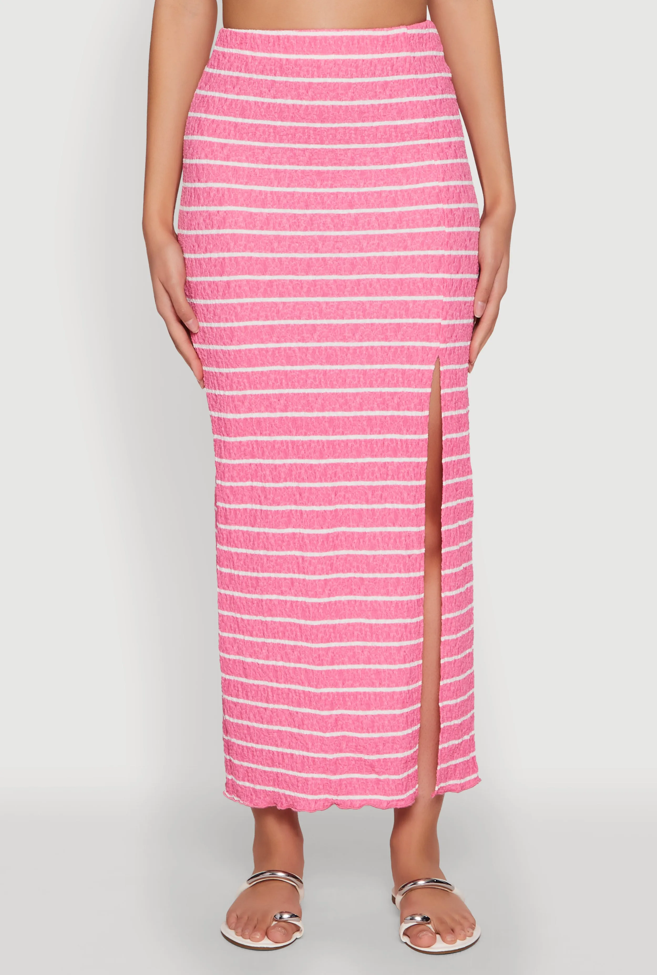 Almost Famous Striped Side Slit Maxi Skirt sold by Rainbow product image thumbnail 3