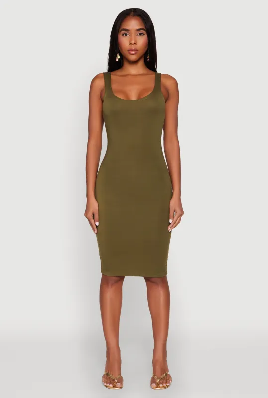Scoop Neck Midi Tank Dress sold by Rainbow