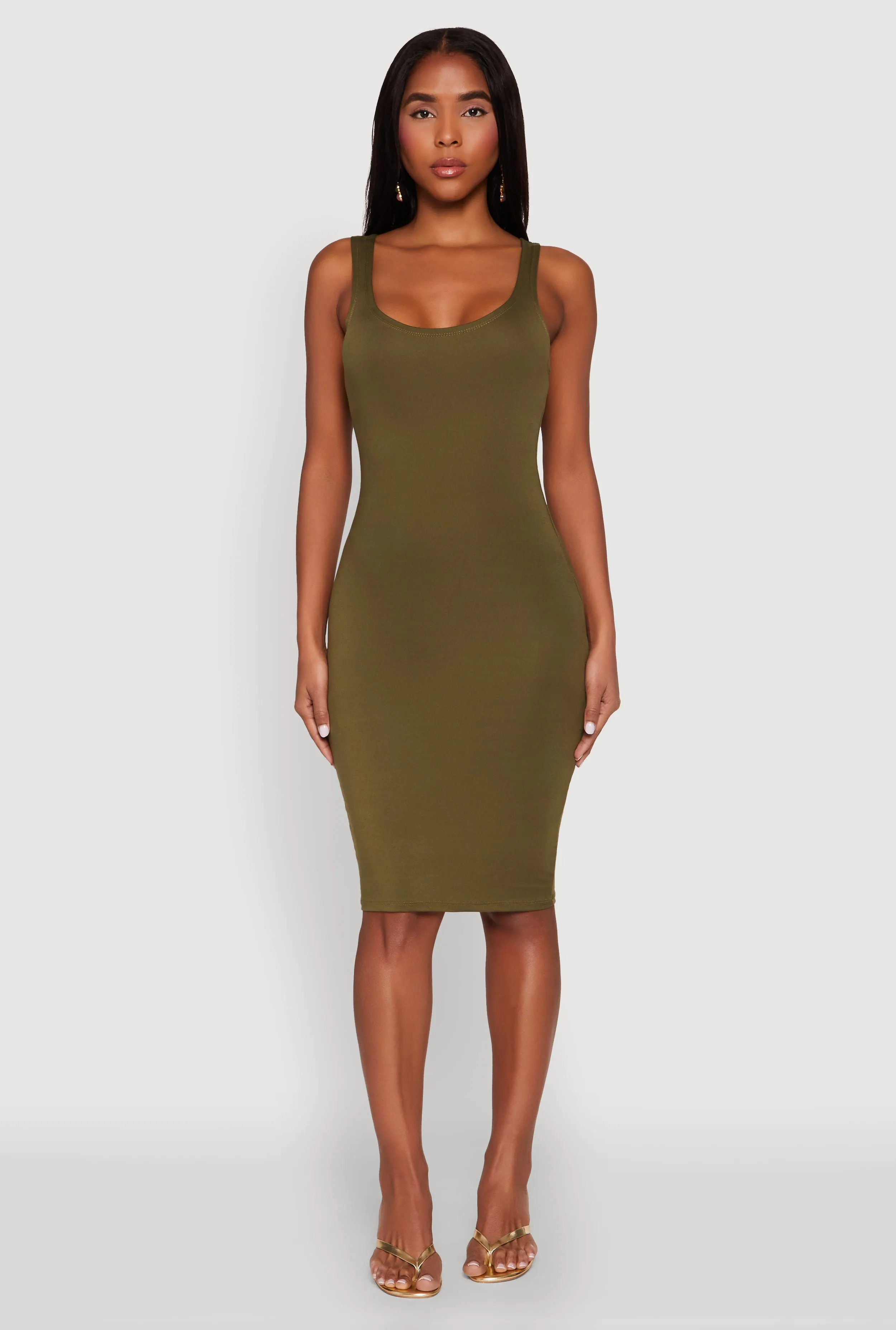 Scoop Neck Midi Tank Dress sold by Rainbow product image thumbnail 2