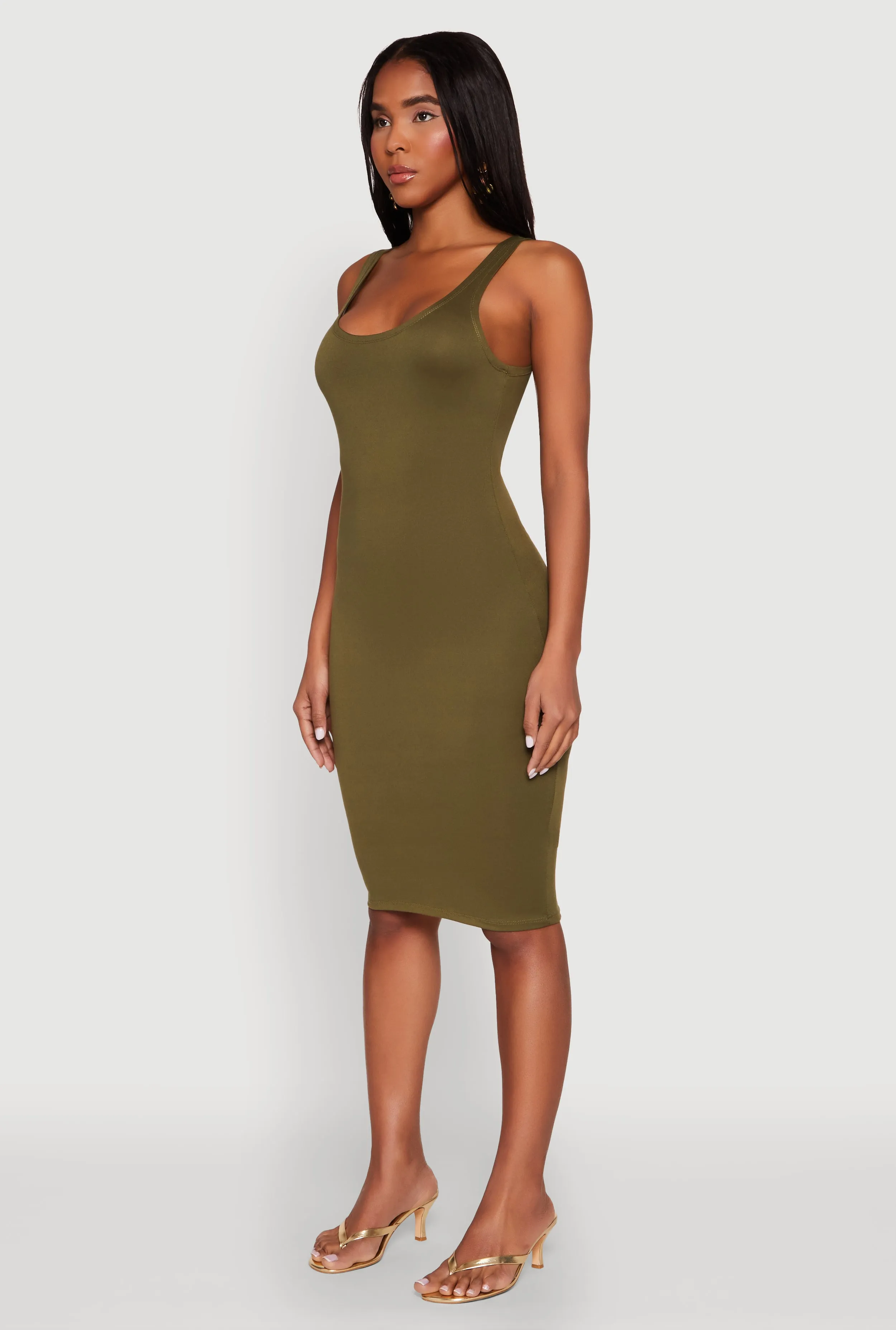 Scoop Neck Midi Tank Dress sold by Rainbow product image thumbnail 3