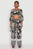 Spoon Jeans High Waisted Printed Pattern Palazzo Pants sold by Rainbow