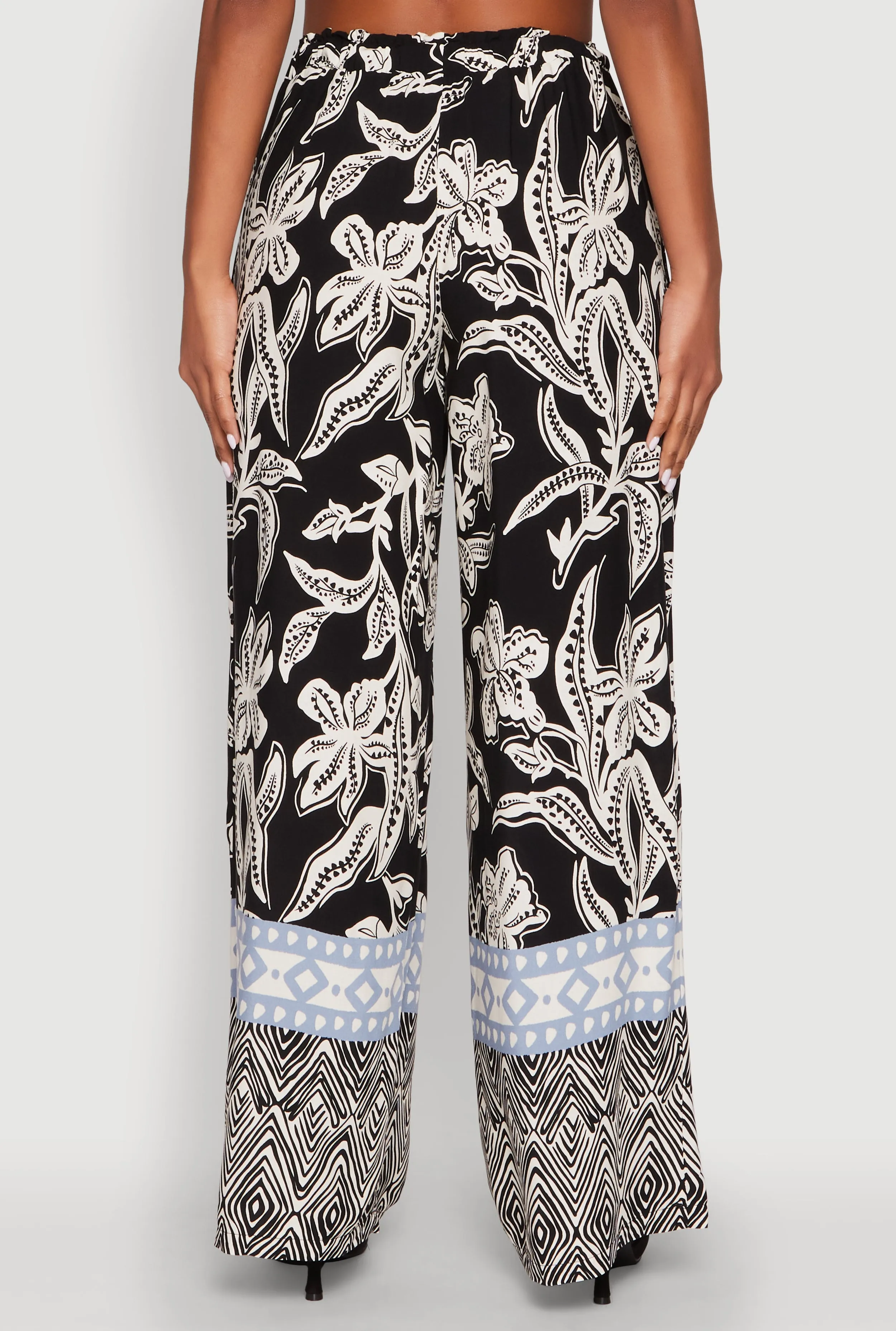 Spoon Jeans High Waisted Printed Pattern Palazzo Pants sold by Rainbow product image thumbnail 5