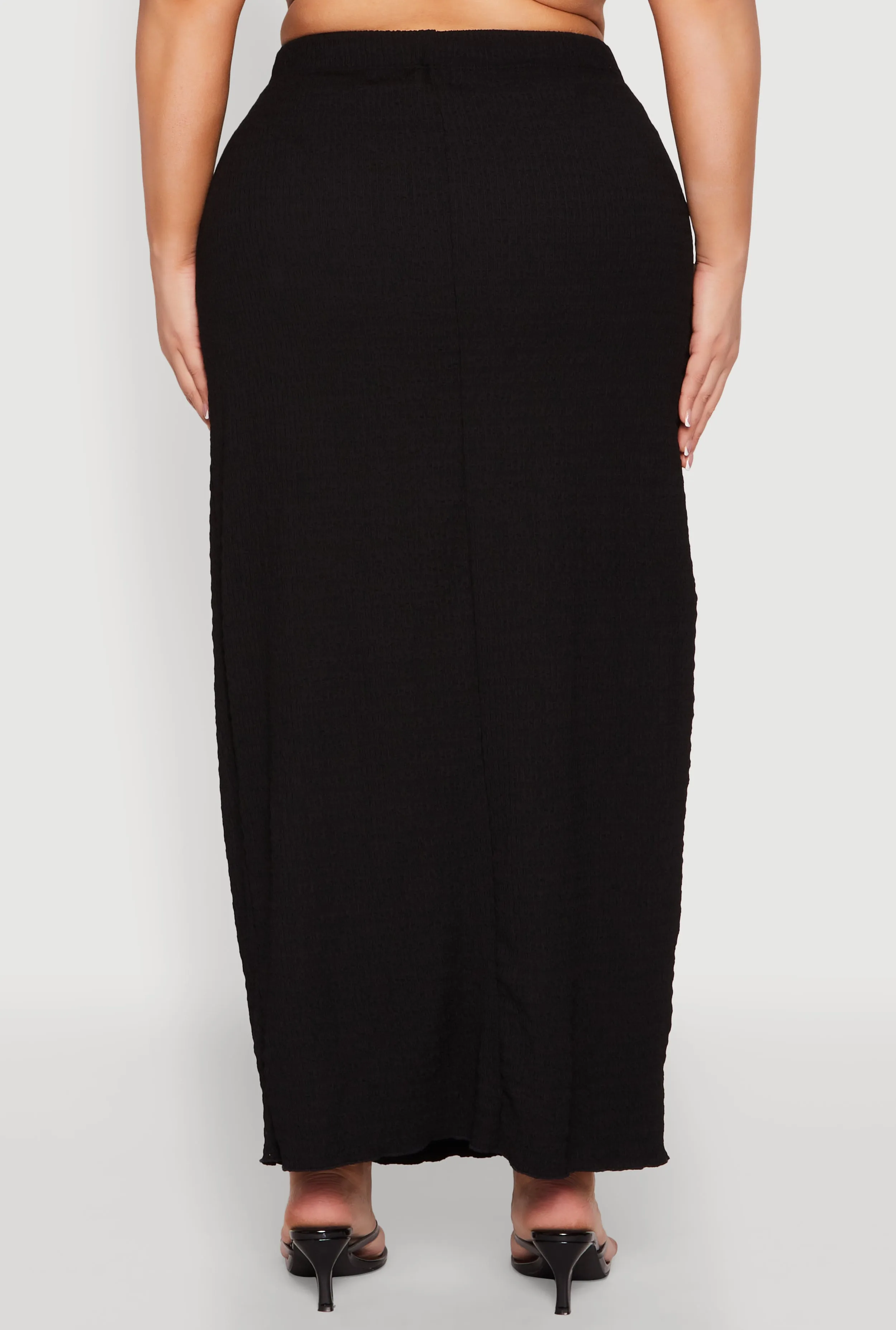 Plus Size Almost Famous Textured High Waist Maxi Skirt sold by Rainbow product image thumbnail 5