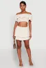 Almost Famous Smocked Waist Tiered Mini Skirt sold by Rainbow