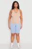 Plus Size Seamless Mineral Wash Shelf Bra Tank Top sold by Rainbow