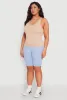 Plus Size Seamless Mineral Wash Shelf Bra Tank Top sold by Rainbow