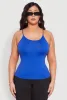 Plus Size Seamless Metallic Chain Strap Cami sold by Rainbow