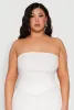 Plus Size Almost Famous Textured Hanky Hem Tube Top sold by Rainbow