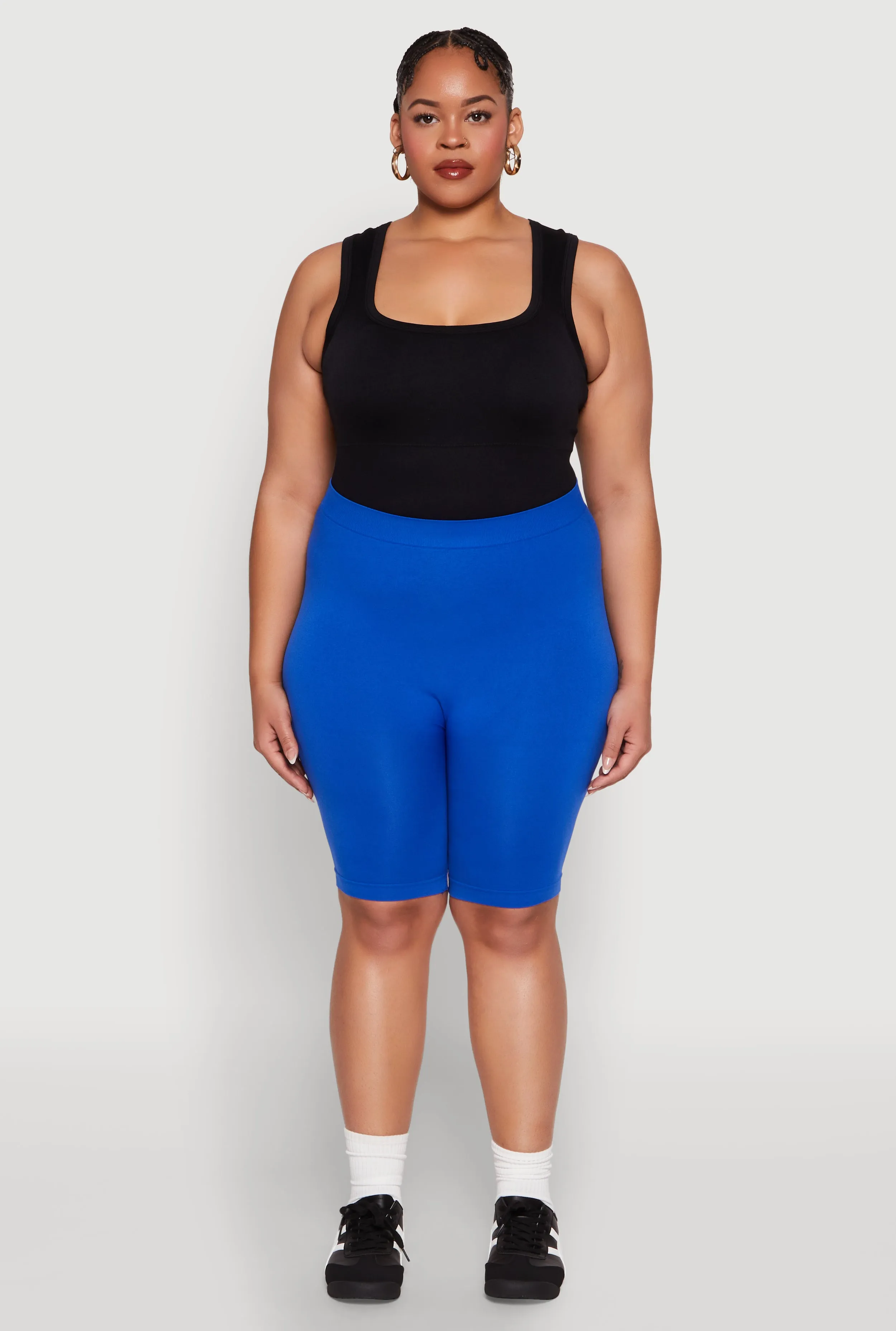 Plus Size High Waisted Seamless Bike Shorts sold by Rainbow product image thumbnail 2