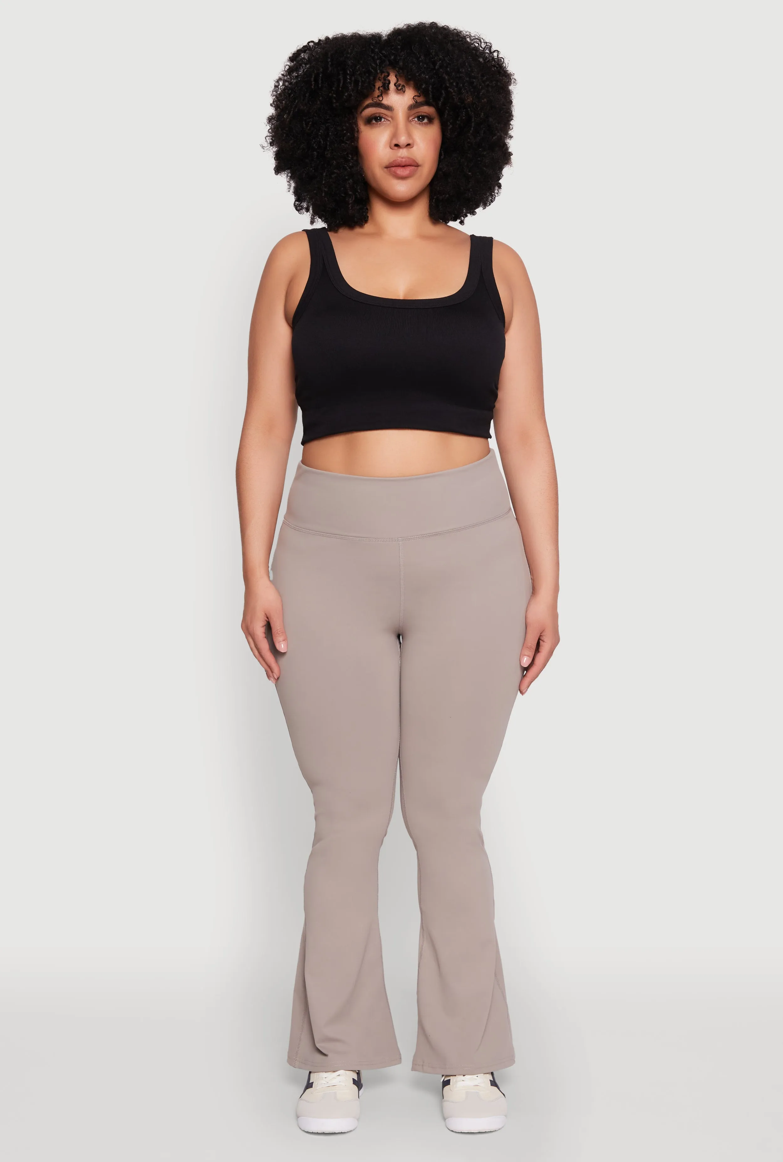 Plus Size Snatched High Waisted Flared Active Pants sold by Rainbow product image thumbnail 2