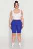 Plus Size High Waisted Cargo Pocket Biker Shorts sold by Rainbow