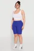 Plus Size High Waisted Cargo Pocket Biker Shorts sold by Rainbow