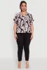 Plus Size Face Printed Button Front Shirt sold by Rainbow