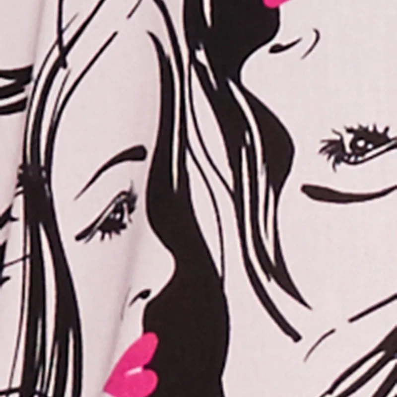 Plus Size Face Printed Button Front Shirt sold by Rainbow product image thumbnail 4