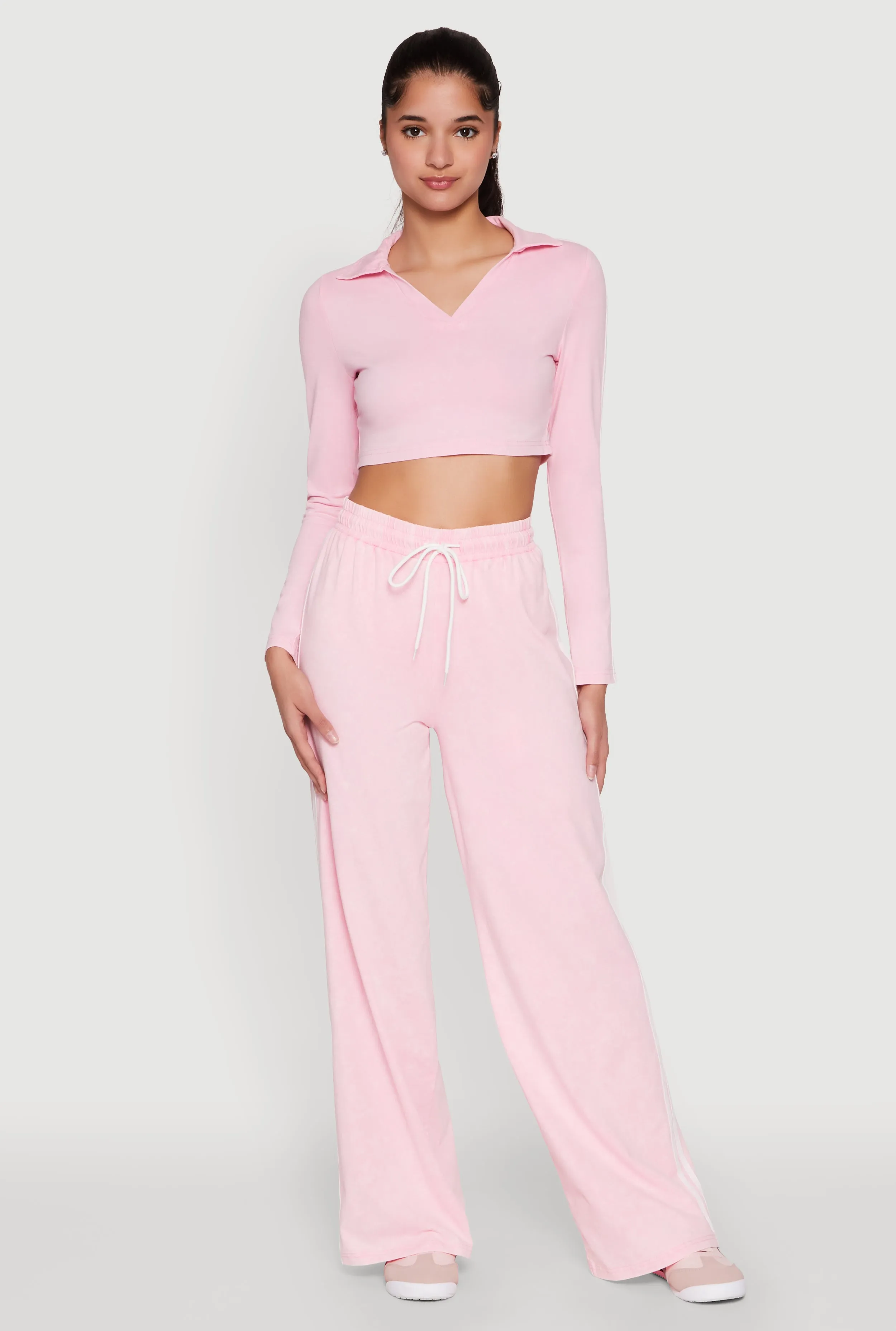 Daisy Mineral Wash Varsity Stripe Crop Top sold by Rainbow product image thumbnail 2