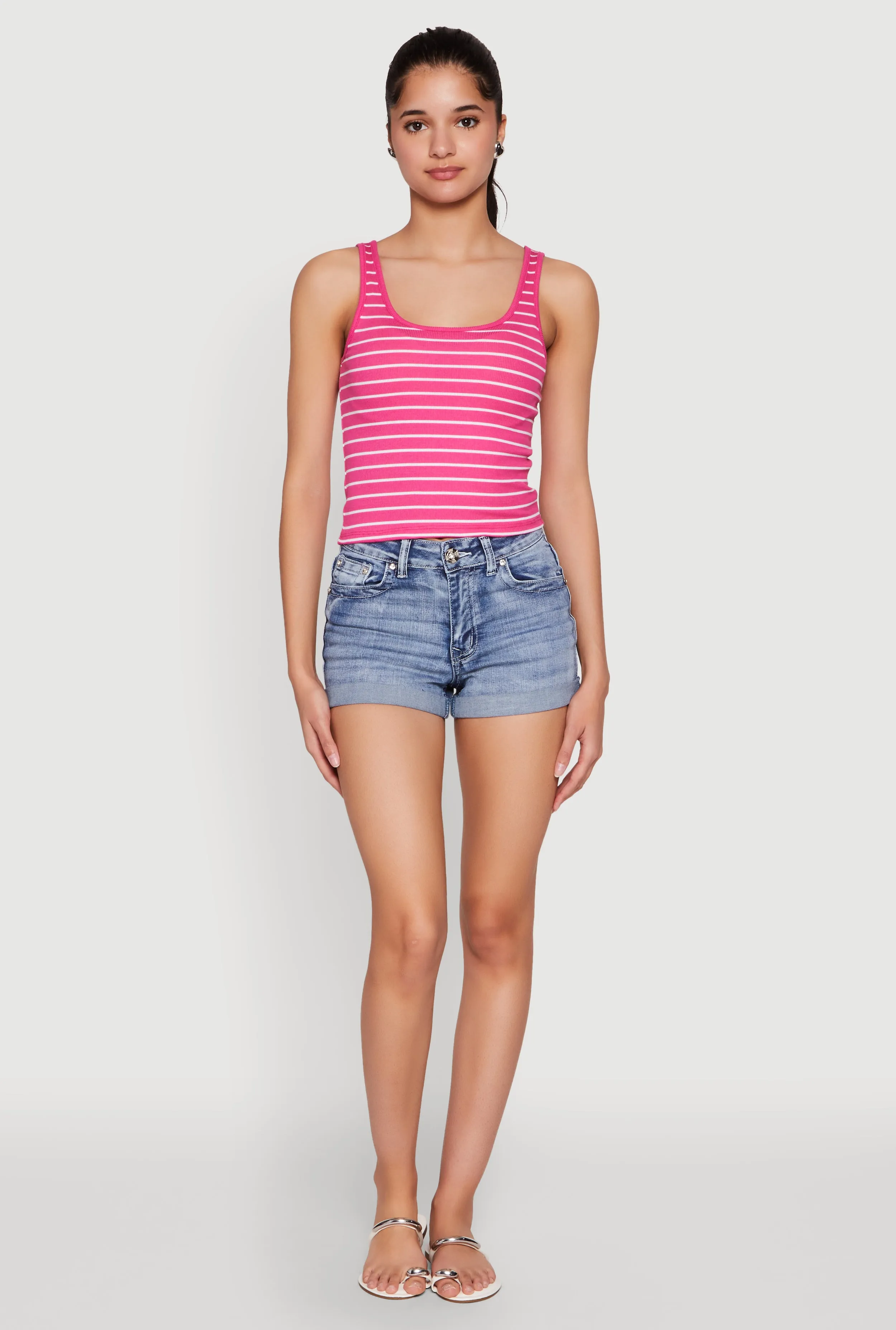 Basic Striped Tank Top sold by Rainbow
