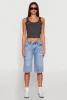WAX Distressed Raw Hem Jorts sold by Rainbow