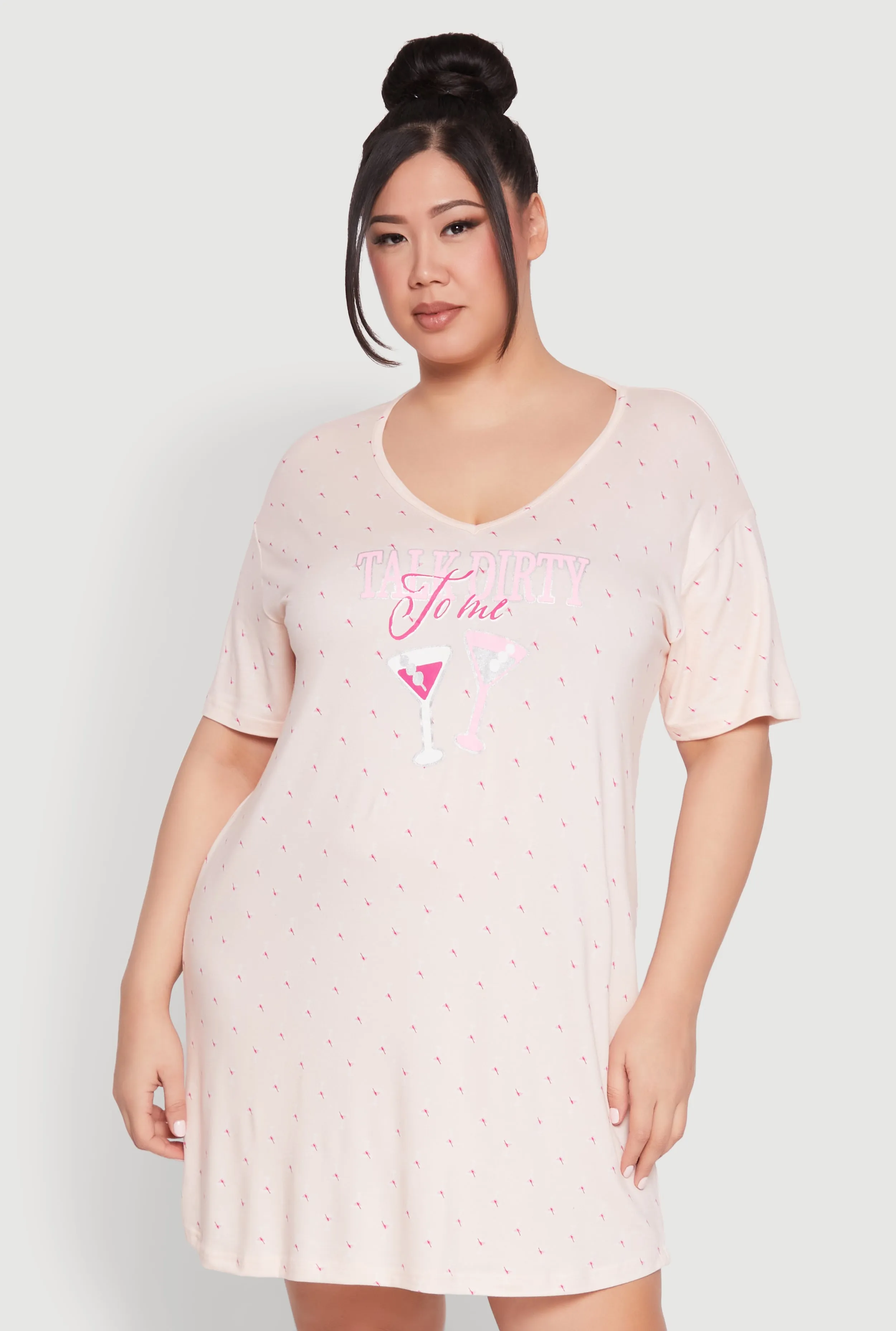 Plus Size Talk Dirty To Me Sleepshirt sold by Rainbow product image thumbnail 2