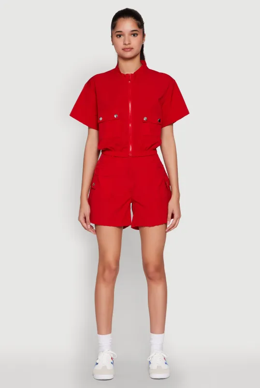 High Waisted Cargo Pocket Shorts sold by Rainbow