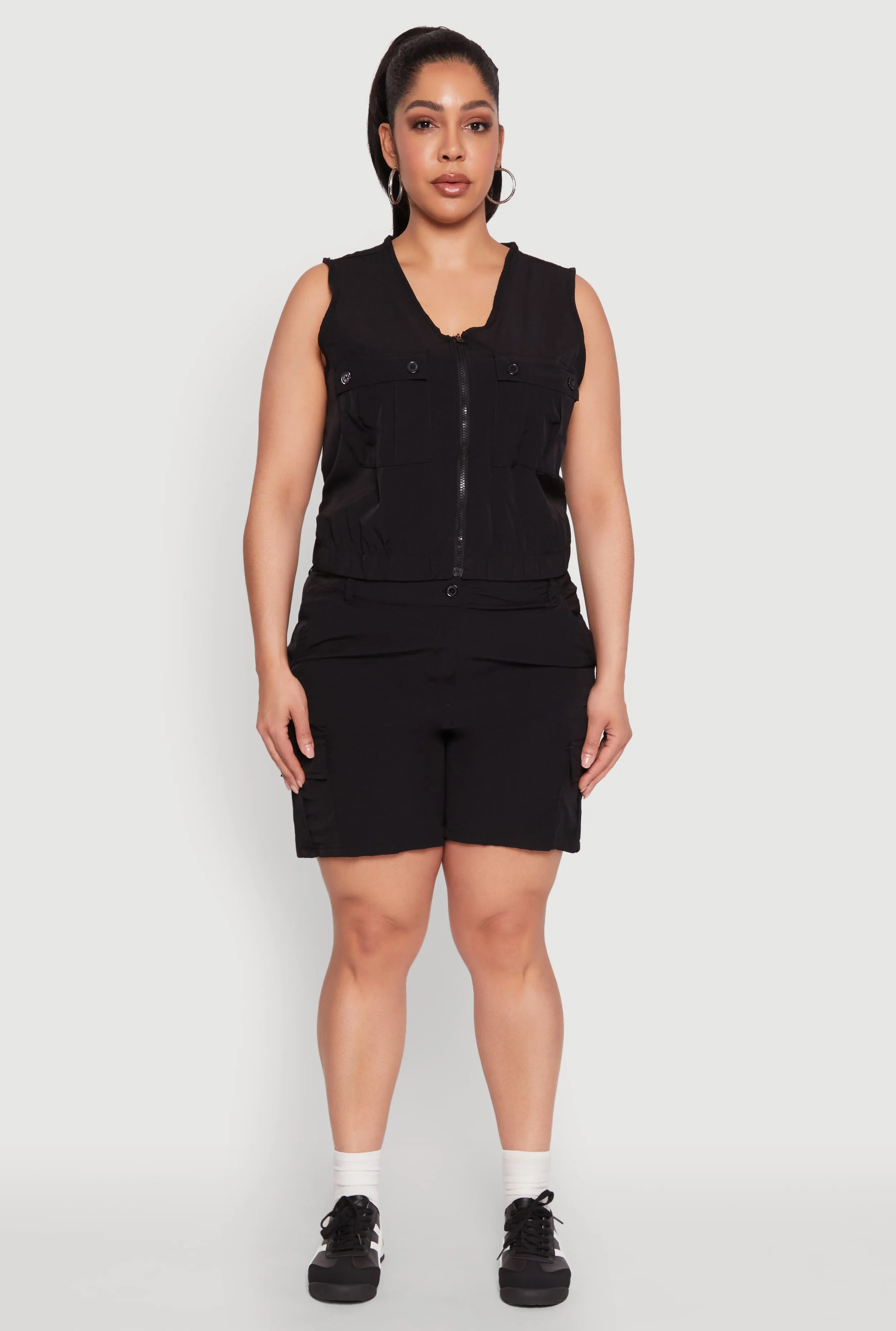 Plus Size High Waisted Cargo Shorts sold by Rainbow product image thumbnail 2