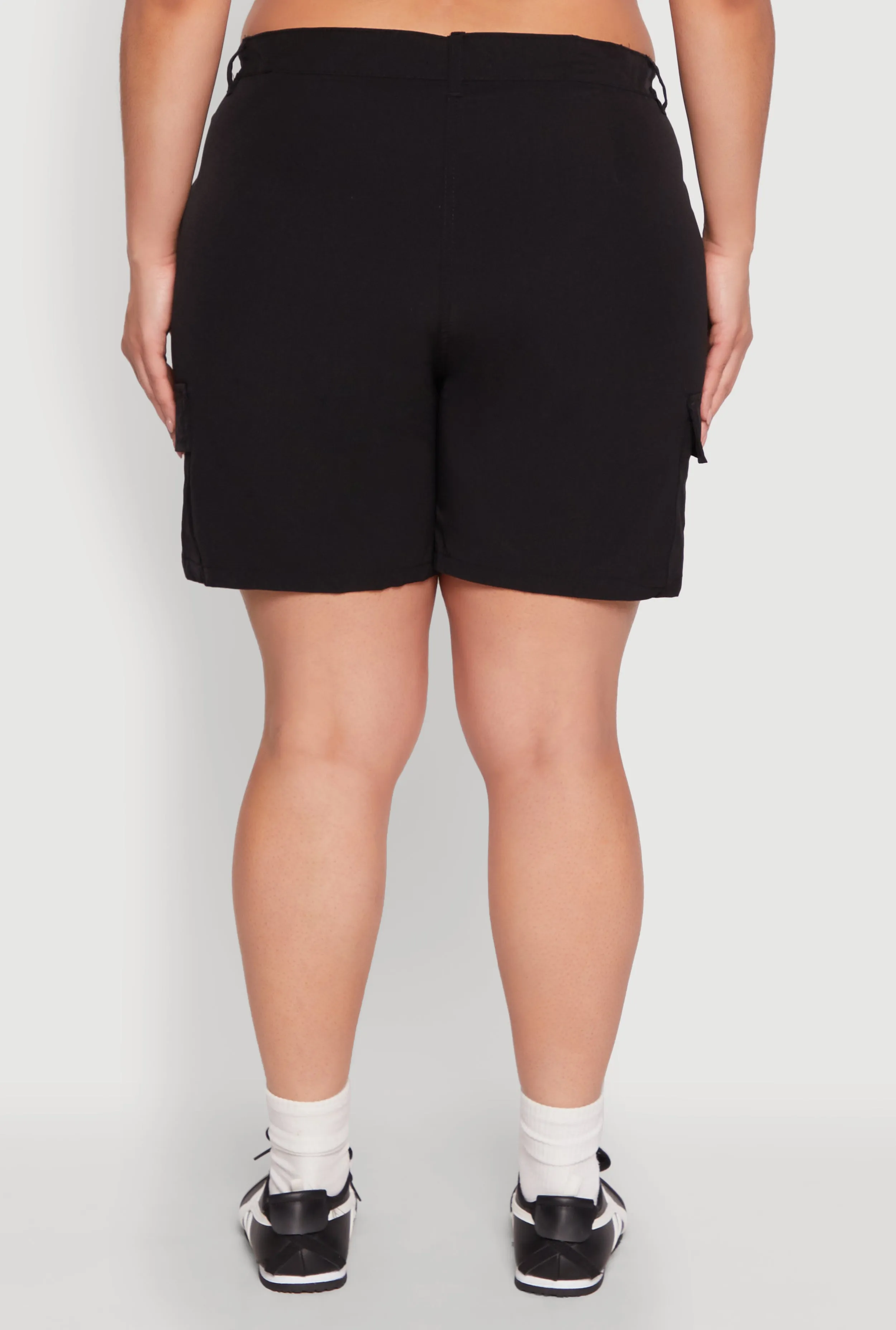 Plus Size High Waisted Cargo Shorts sold by Rainbow product image thumbnail 5