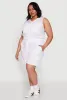 Plus Size Zip Front Cargo Pocket Top sold by Rainbow