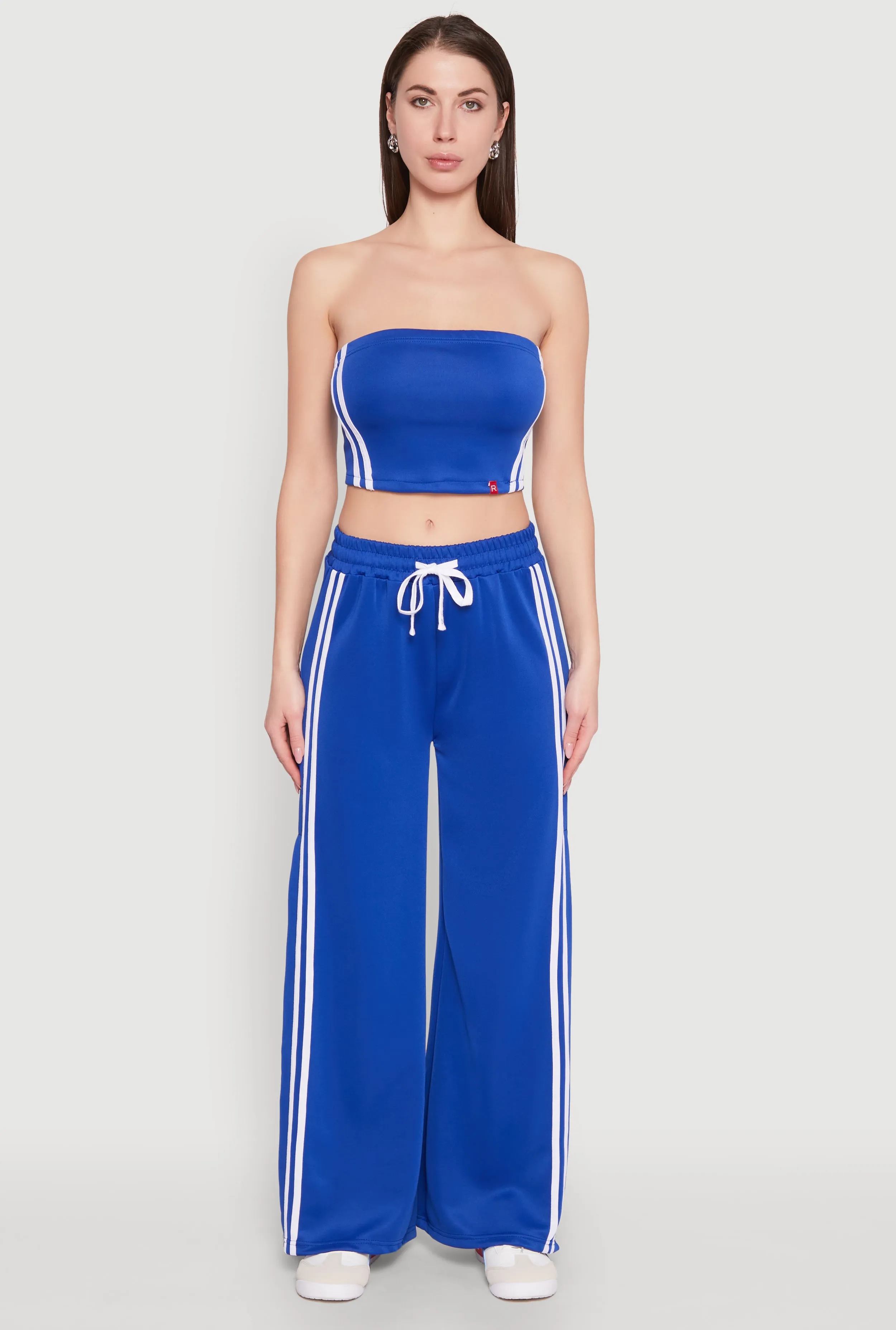 Varsity Stripe Split Wide Leg Track Pants sold by Rainbow product image thumbnail 2