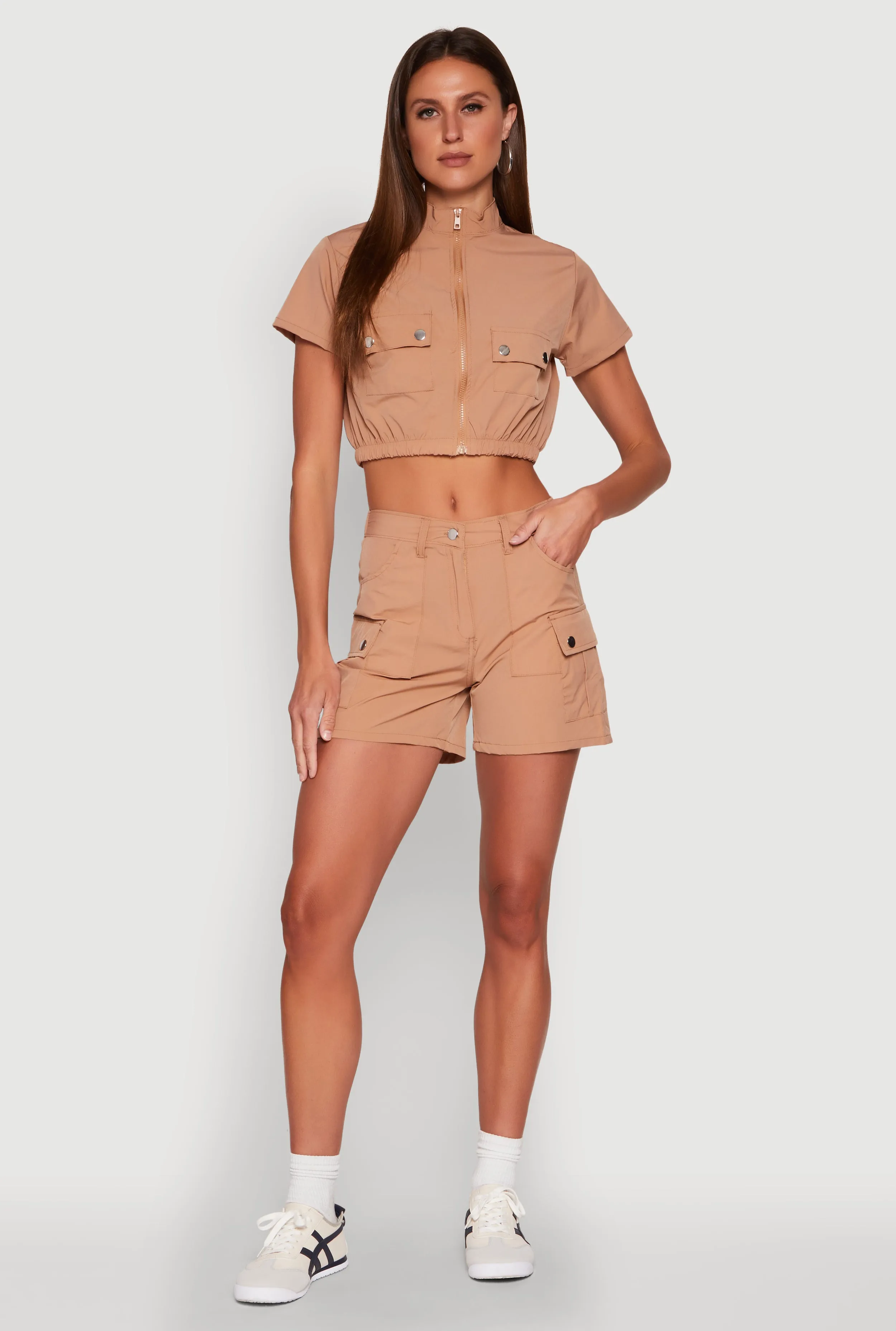 High Waisted Cargo Pocket Shorts sold by Rainbow