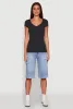 V Neck Basic Short Sleeve Tee sold by Rainbow