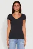 V Neck Basic Short Sleeve Tee sold by Rainbow