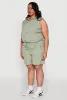 Plus Size Toggle Drawstring Hem Crop Top sold by Rainbow