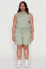 Plus Size Toggle Drawstring Hem Crop Top sold by Rainbow