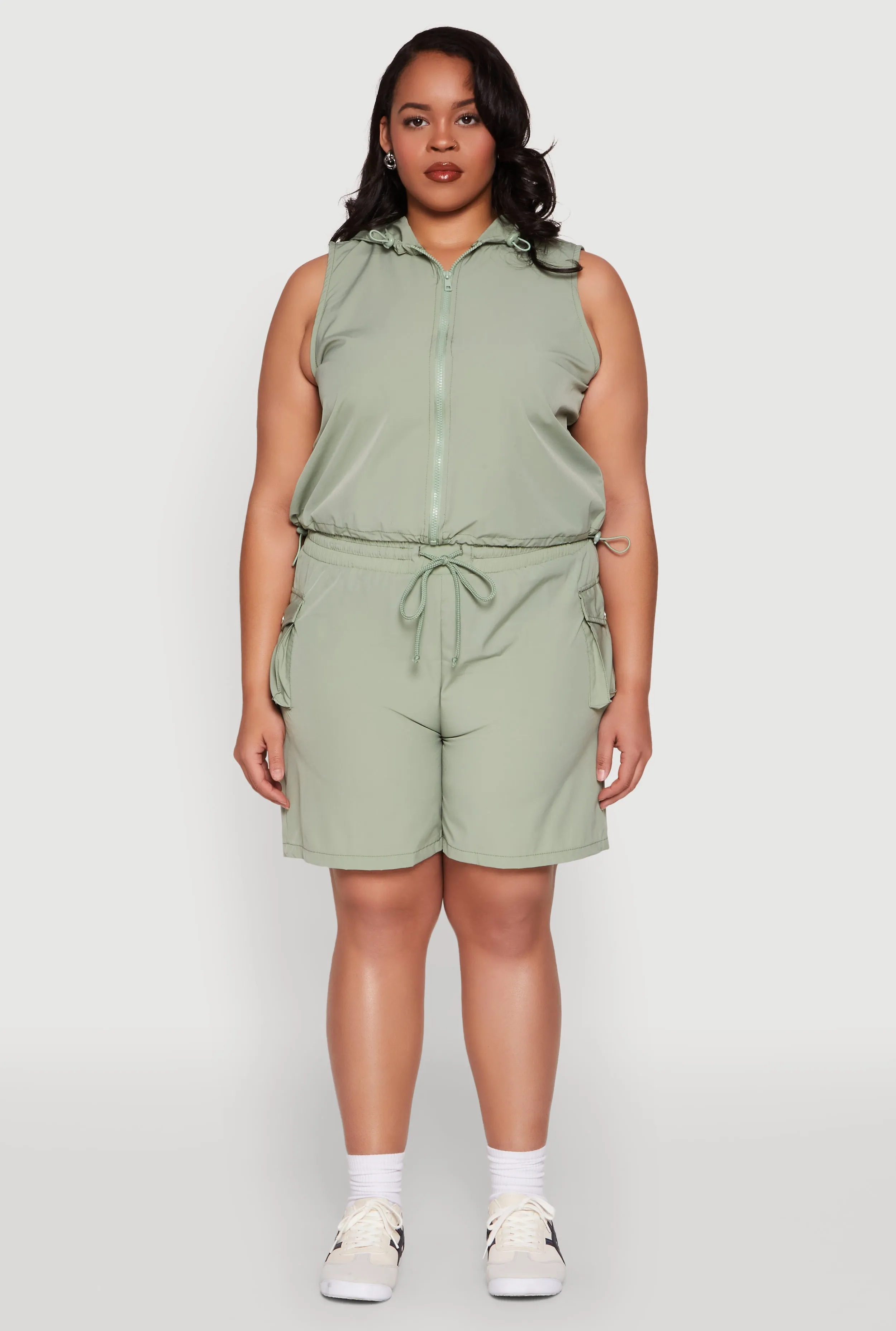 Plus Size Toggle Drawstring Hem Crop Top sold by Rainbow product image thumbnail 3