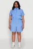 Plus Size High Waisted Cargo Pocket Shorts sold by Rainbow