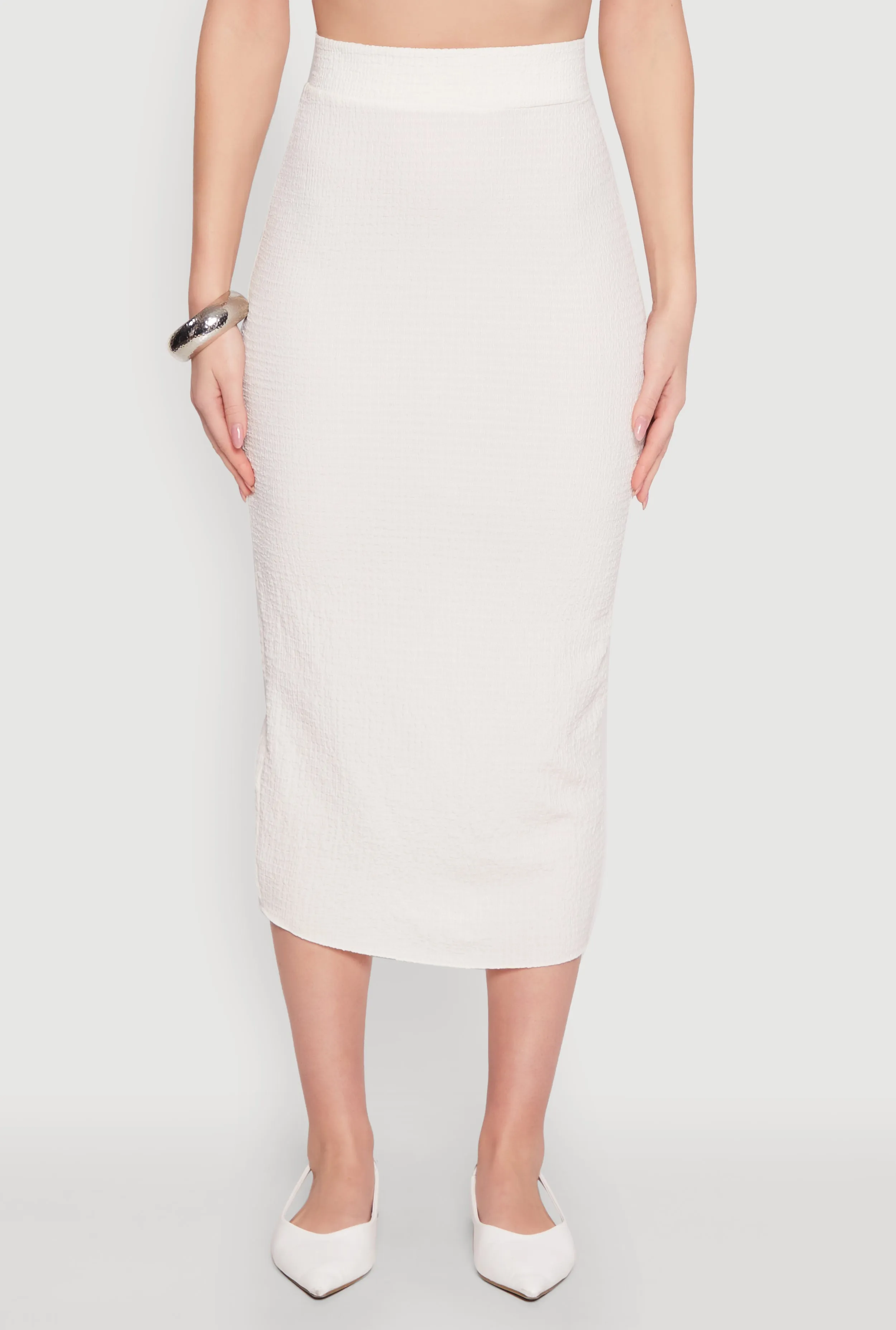 Textured Knit Midi Pencil Skirt sold by Rainbow product image thumbnail 3
