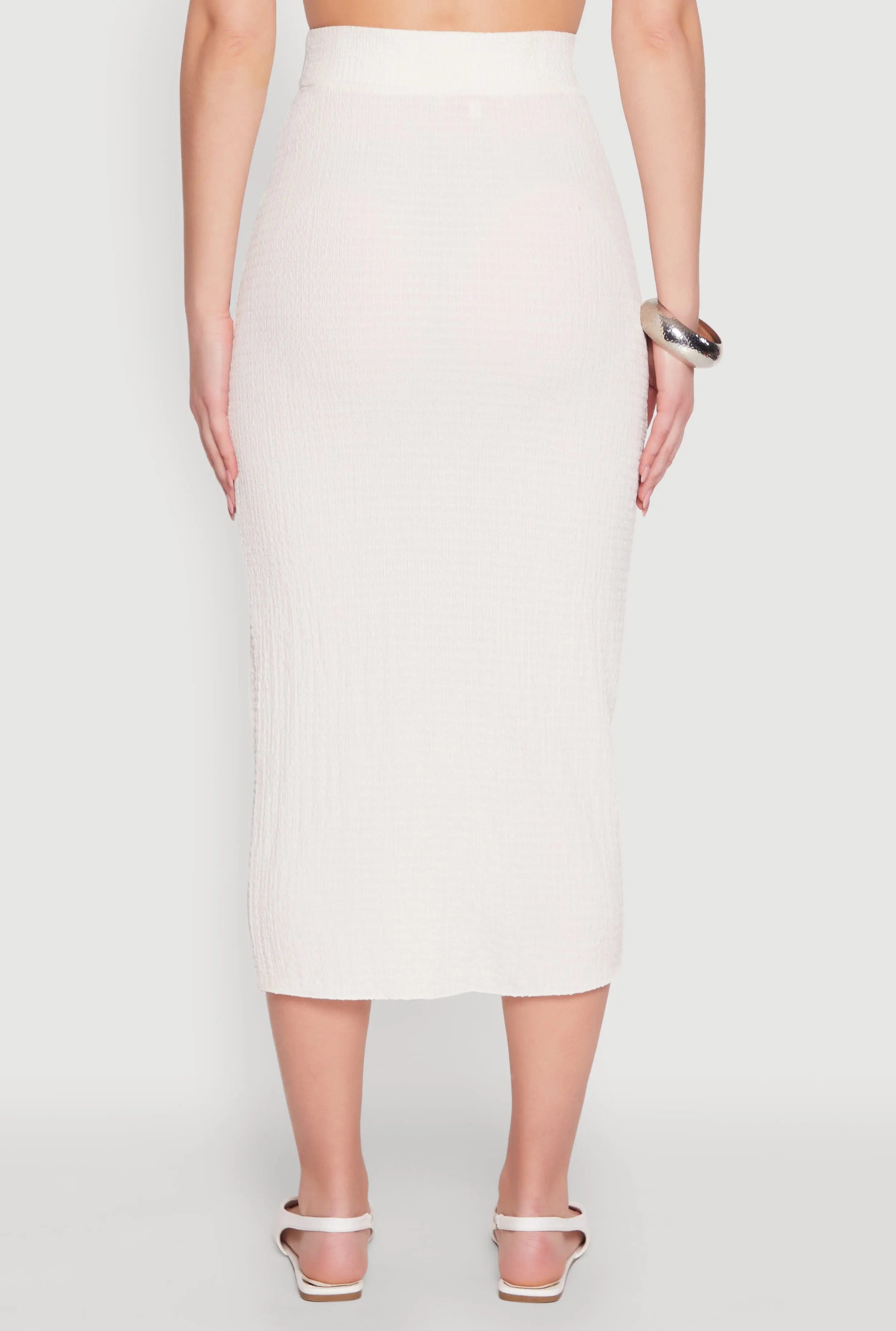 Textured Knit Midi Pencil Skirt sold by Rainbow product image thumbnail 5