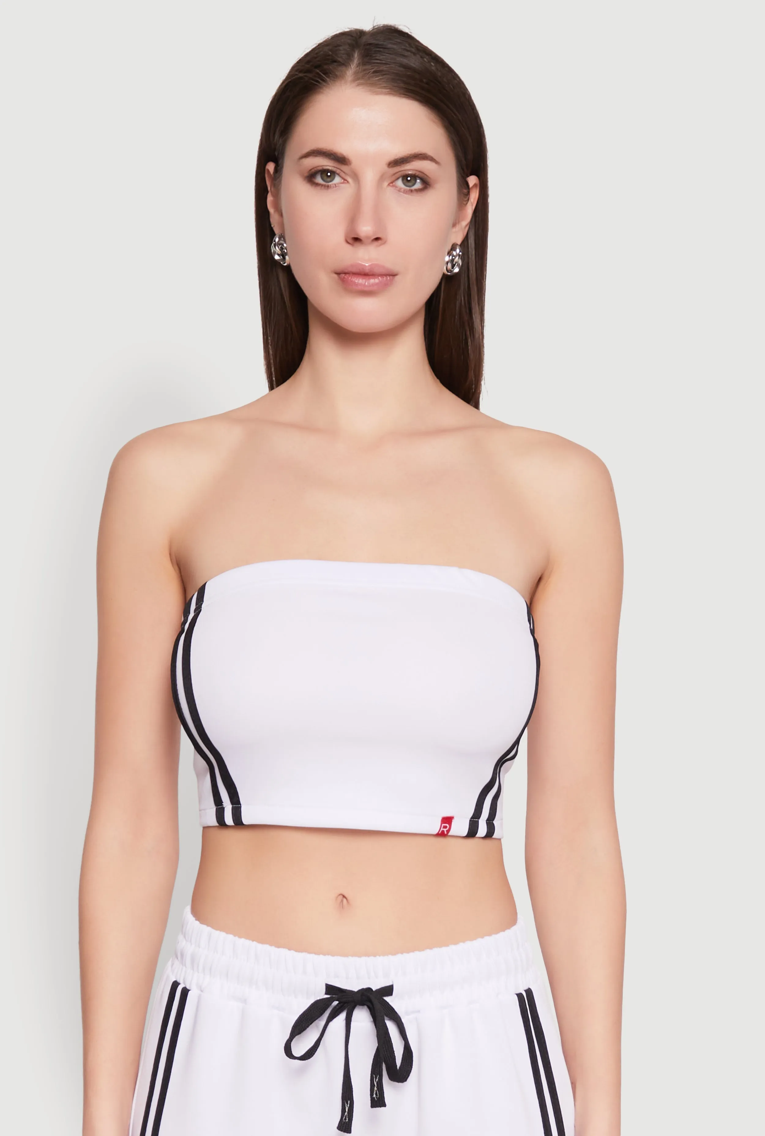 Varsity Stripe Cropped Tube Top sold by Rainbow