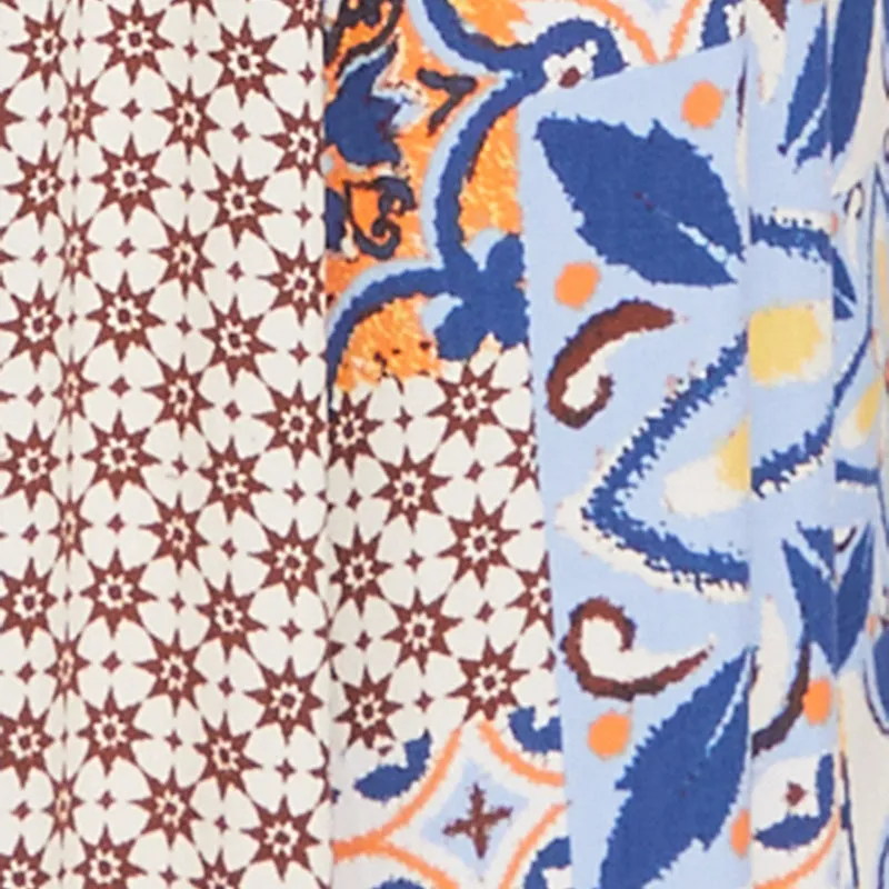 Denim Waist Patterned Maxi Skirt sold by Rainbow product image thumbnail 4