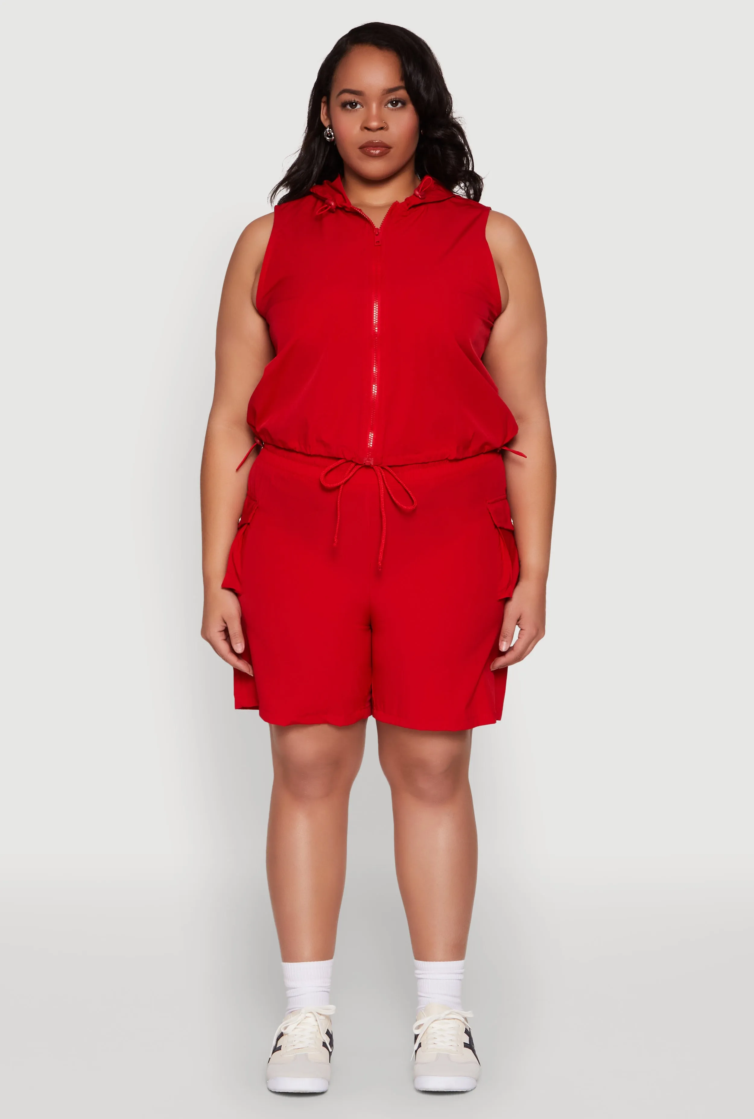 Plus Size Toggle Drawstring Hem Crop Top sold by Rainbow product image thumbnail 3