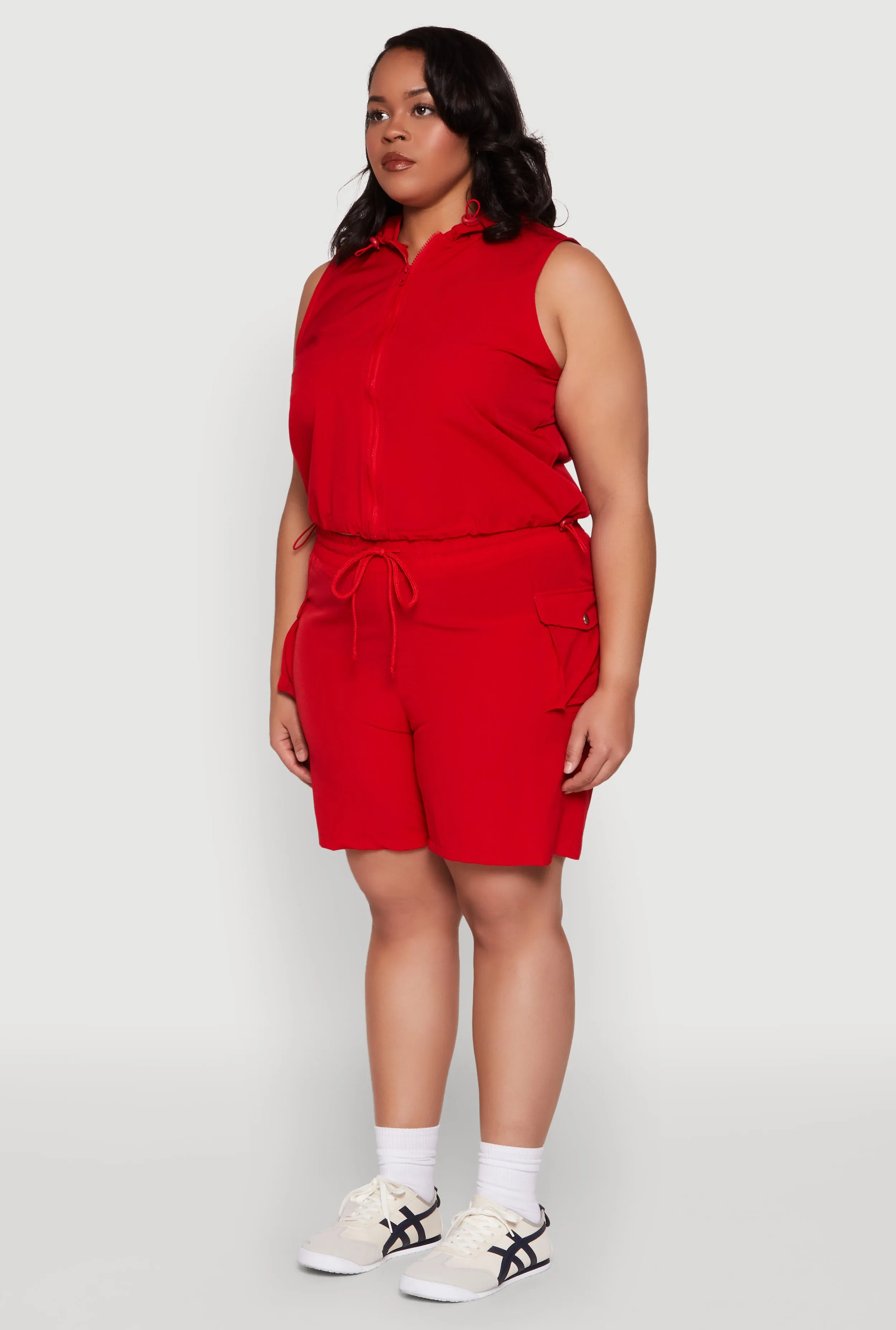 Plus Size Toggle Drawstring Hem Crop Top sold by Rainbow product image thumbnail 5