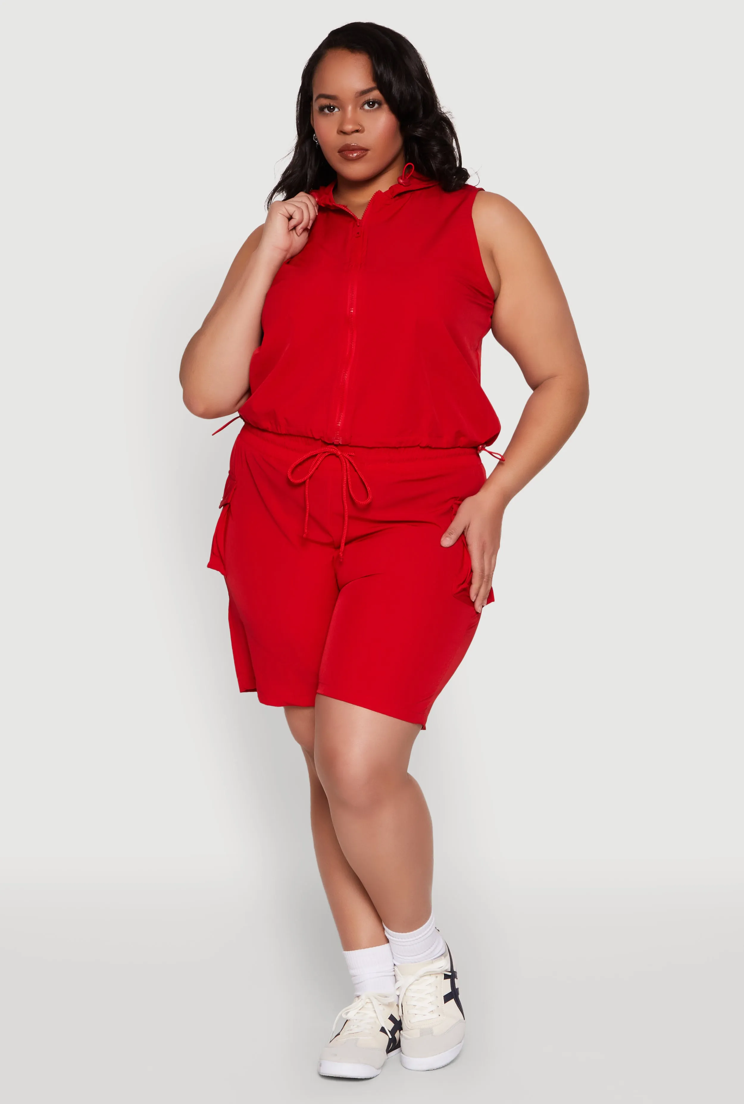 Plus Size Toggle Drawstring Hem Crop Top sold by Rainbow product image thumbnail 2