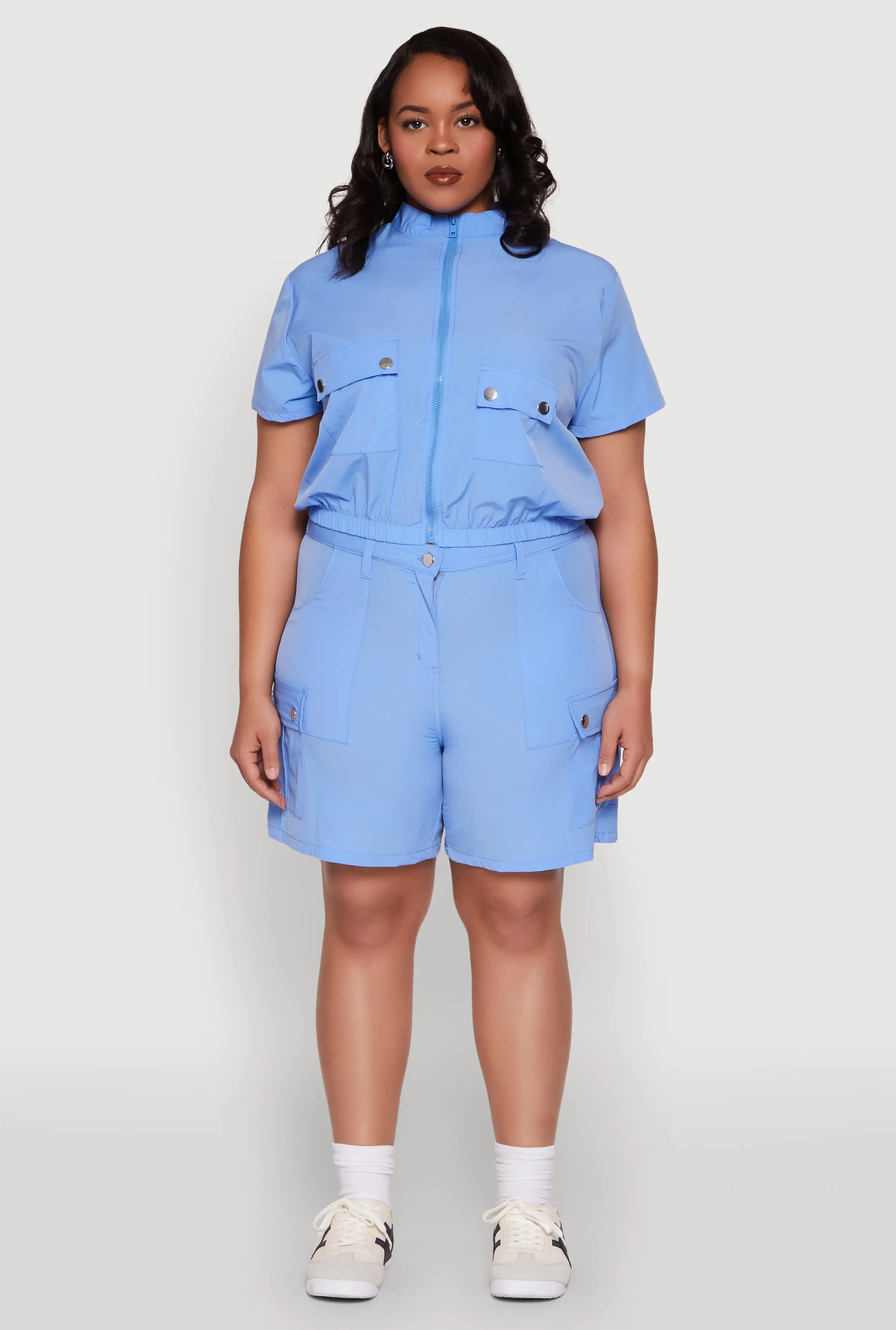 Plus Size Nylon Utility Zip Front Top sold by Rainbow product image thumbnail 3